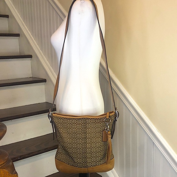 COACH Mini Jacquard Signature C Crossbody Convertible Tote Shoulder Bag - Picture 6 of 17